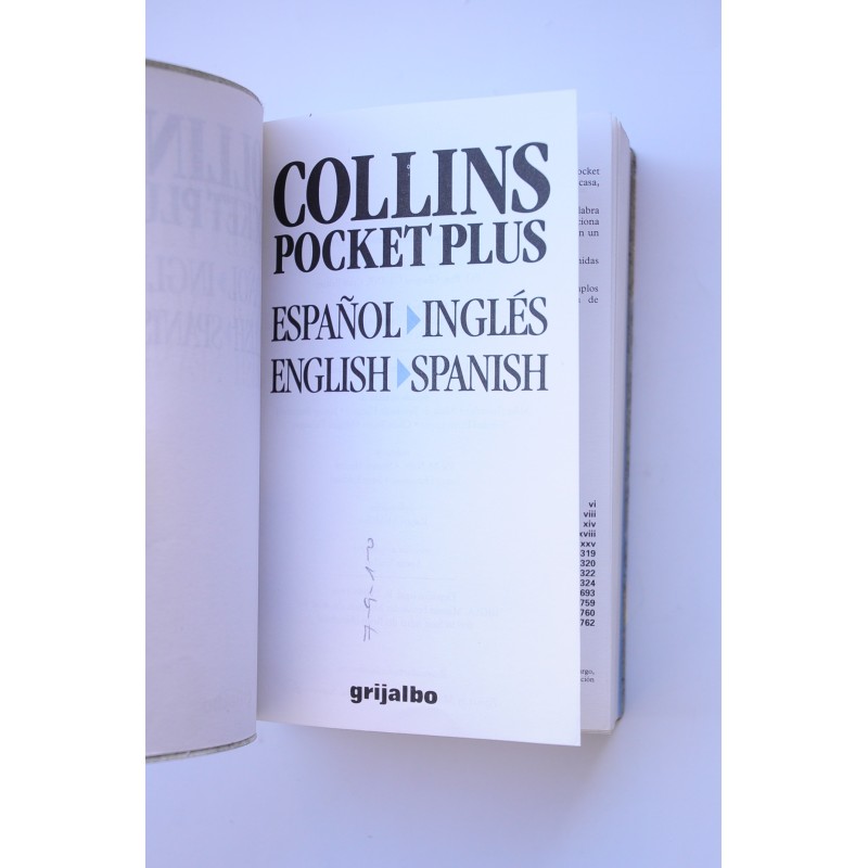 Collins Pocket Plus Ingl S Diccionario Espa Ol Ingl S English