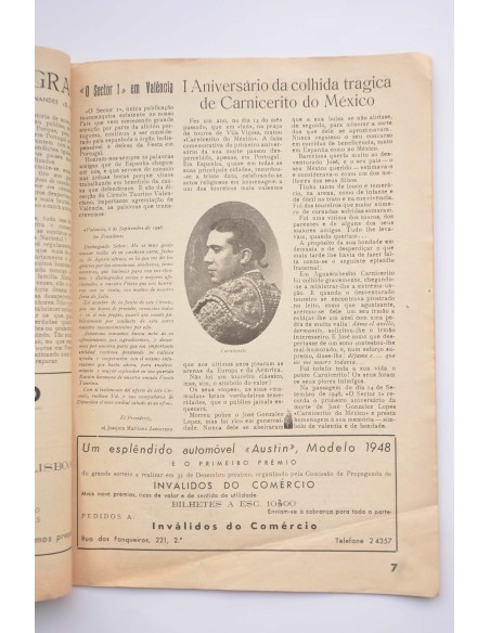 Sector 1 : baluarte de festa de toiros.-- II série.-- 3º Ano.-- Nº 37 (octubro 1948)