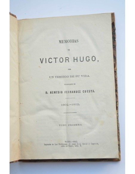 Memorias : 1802-1819. Tomo primero