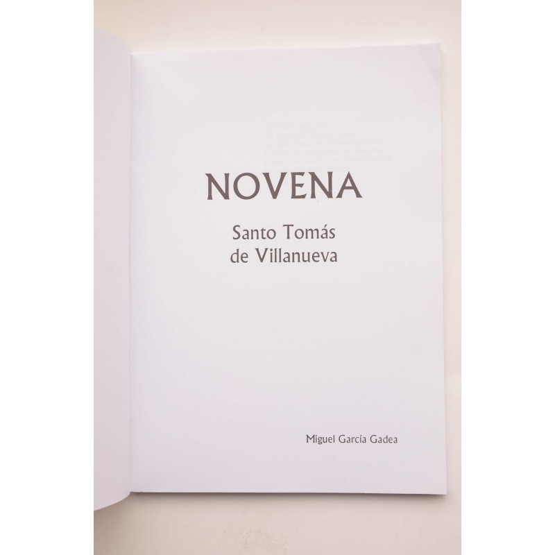 Novena Santo Tomás de Villanueva