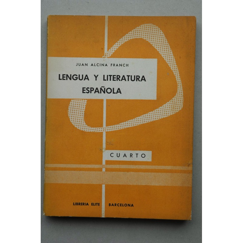 Lengua y literatura española. Curso 4º