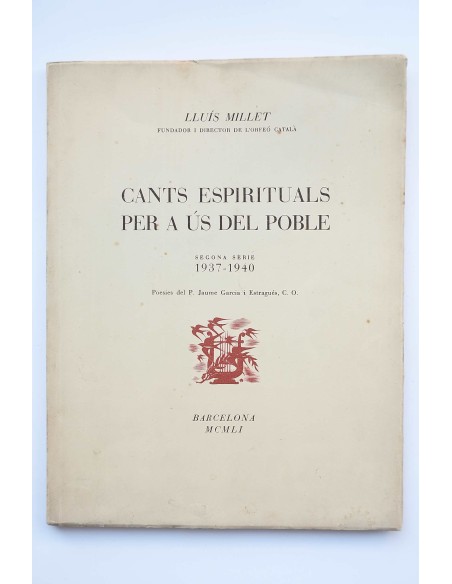 Cants espirituals per a ús del poble. Seconda sèrie, 1937-1940