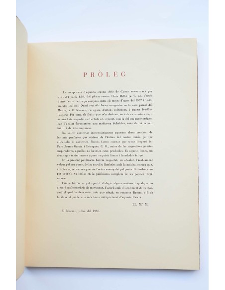 Cants espirituals per a ús del poble. Seconda sèrie, 1937-1940