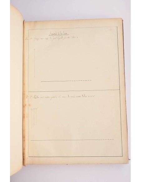 Problemas resueltos de geometría confeccionados manualmente