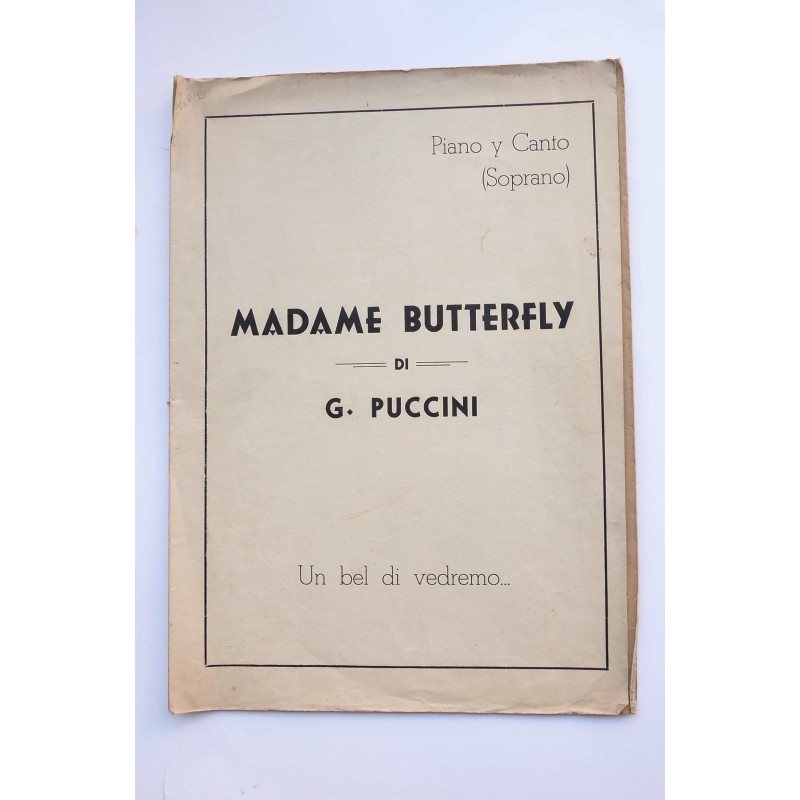 Madame Butterfly. Piano y canto (Soprano)