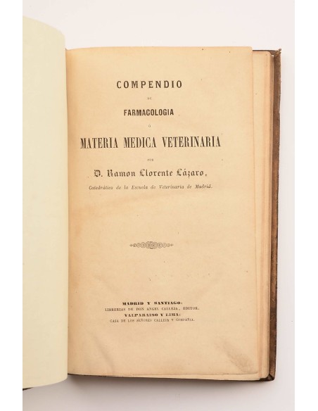 Compendio de farmacología ó materia médica veterinaria
