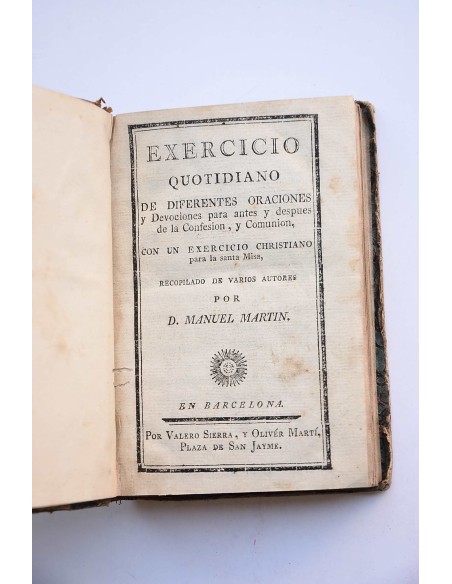 Exercicio quotidiano de diferentes oraciones y devociones para antes y después de la Confesión y Comunión 