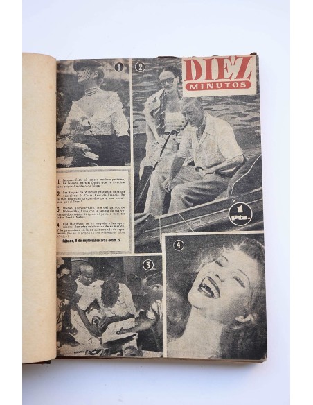 Diez Minutos : revista semanal.-- Año I, Nº 2 (8 septiembre, 1951)-Año II, Nº 19 (6 enero, 1952)