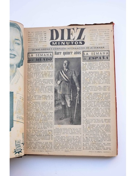 Diez Minutos : revista semanal.-- Año I, Nº 2 (8 septiembre, 1951)-Año II, Nº 19 (6 enero, 1952)