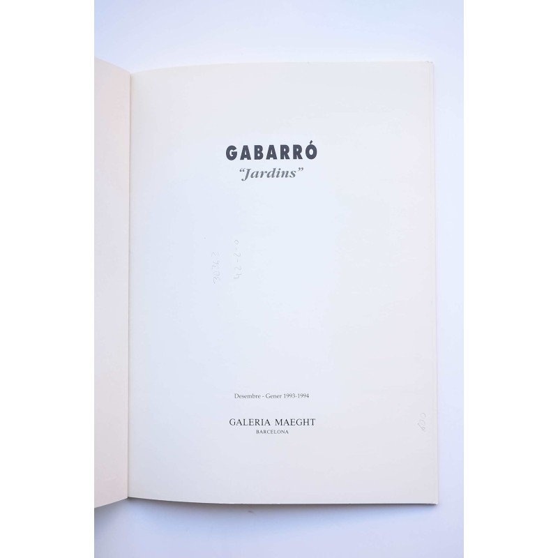 Gabarró, Jardins : catálogo de exposiciones....
