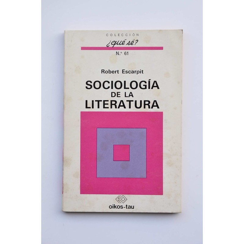 Sociología de la literatura