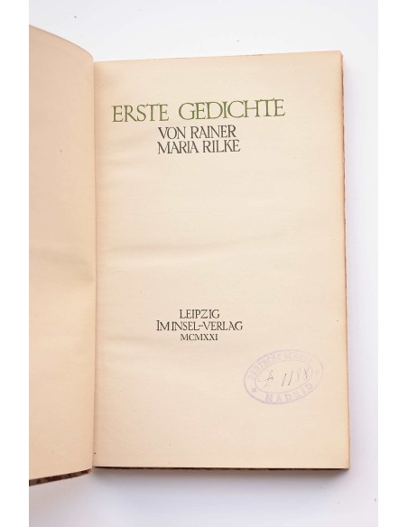 Erste Gedichte