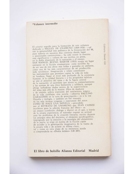 San Manuel Bueno, martir - Cómo se hace una novela