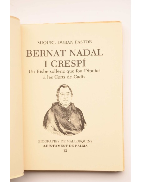 Bernat Nadal i Crespí. Un bisbe solleric que fou diputat a les Corts de Cadis