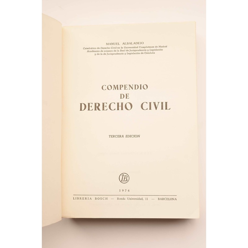 Compendio de derecho civil
