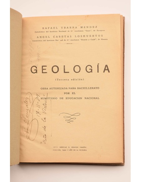 Geología. 6º Curso
