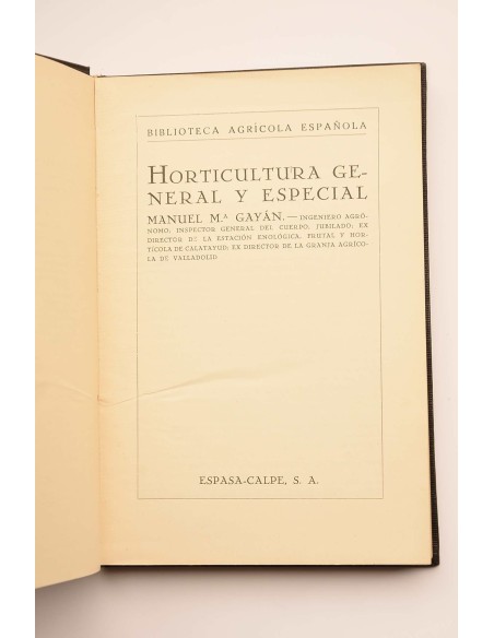 Horticultura general y especial