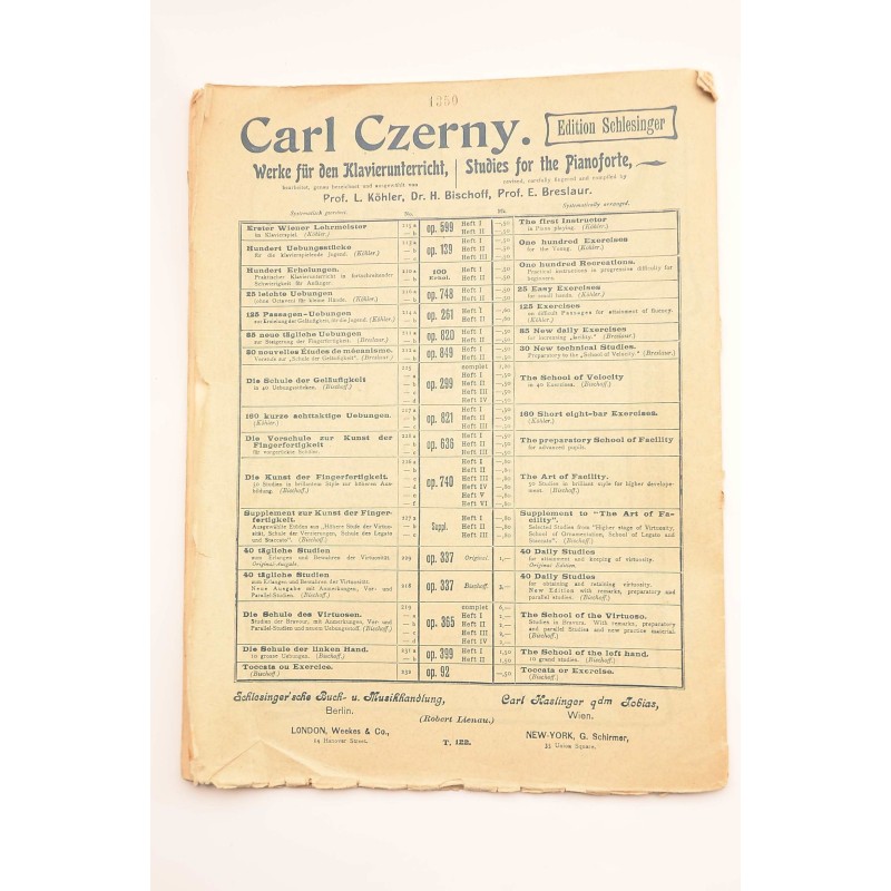 Ausgewählte Klavier-Etüden selected studies for...