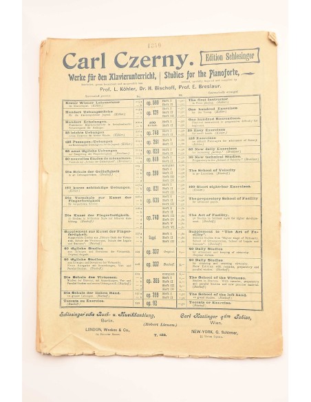 Ausgewählte Klavier-Etüden selected studies for piano. Opus 20 Heft I (II Bussmeyer)