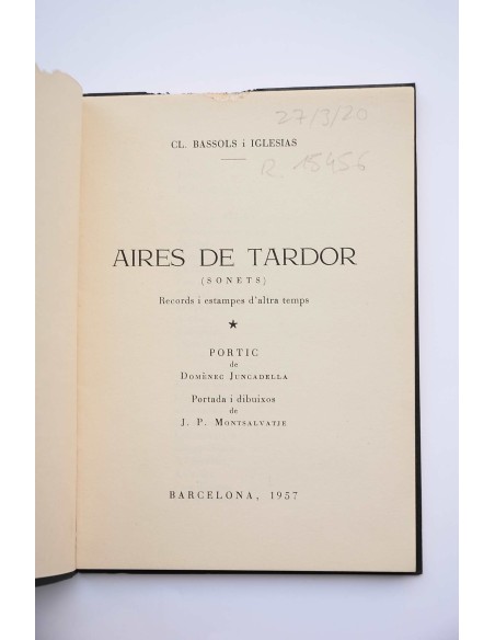 Aires de tardor : sonets : records i estampes d'altra temps