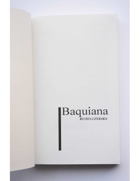 Baquiana. Revista literaria, Anuario IV, 2002-2003
