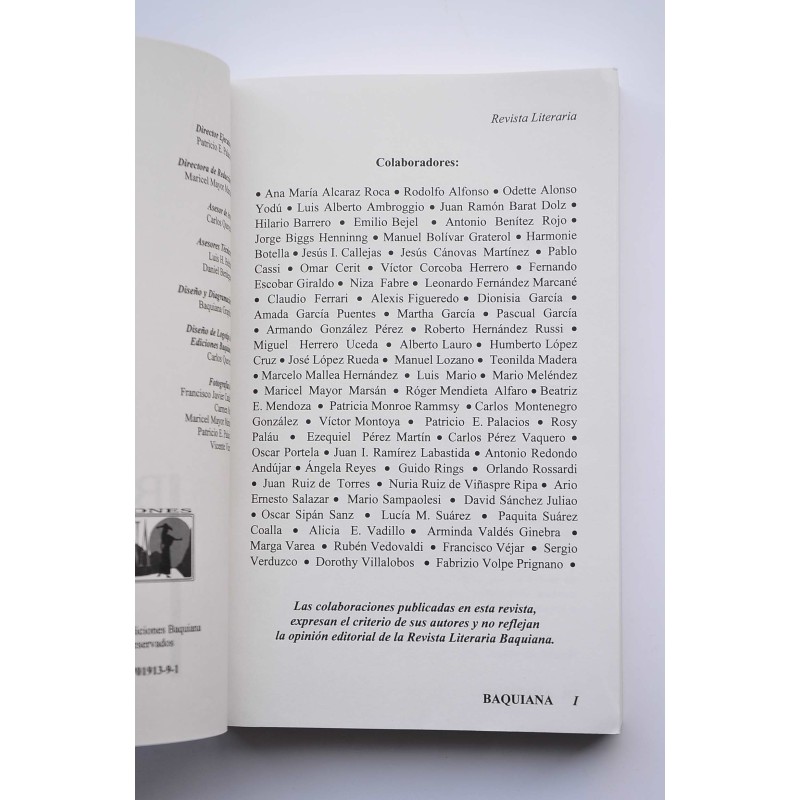 Baquiana. Revista literaria, Anuario IV, 2002-2003