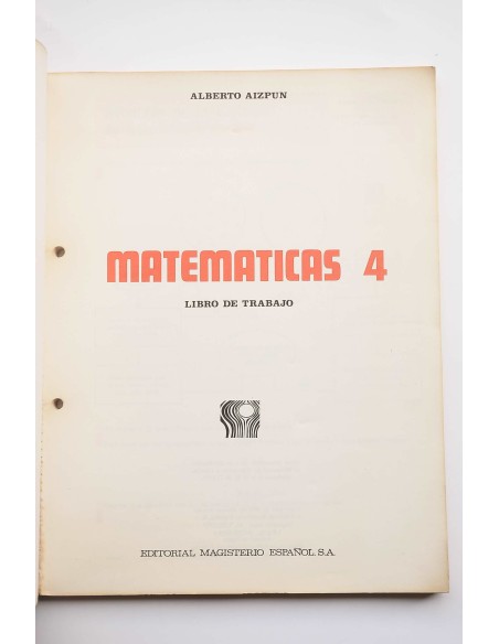 Matemáticas 4. Libro de trabajo