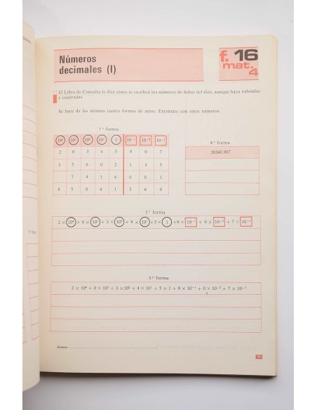 Matemáticas 4. Libro de trabajo
