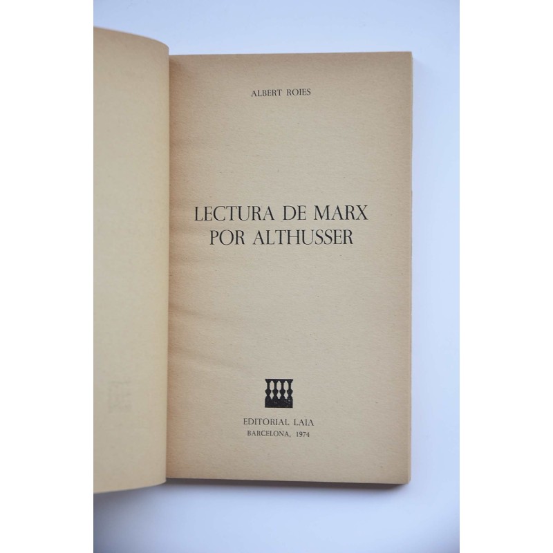 Lectura de Marx por Althusser