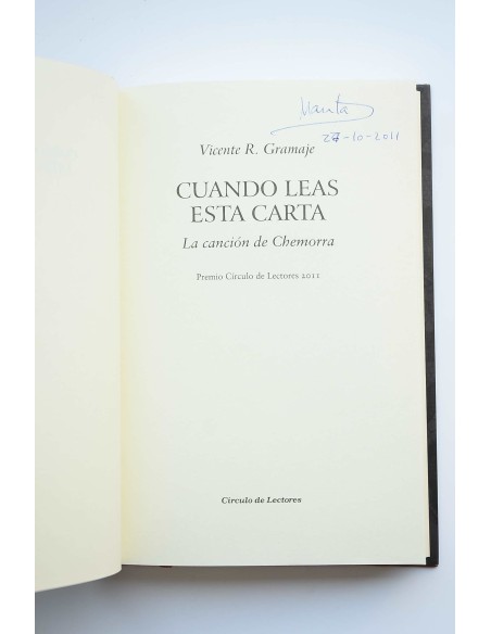 Cuando leas esta carta : la canción de Chemorra