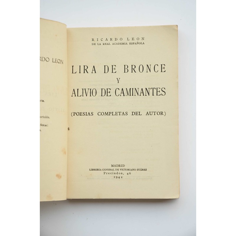 Lira de Bronce y alivio de caminantes