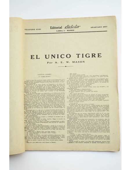 El único tigre : una gran novela de aventuras completa