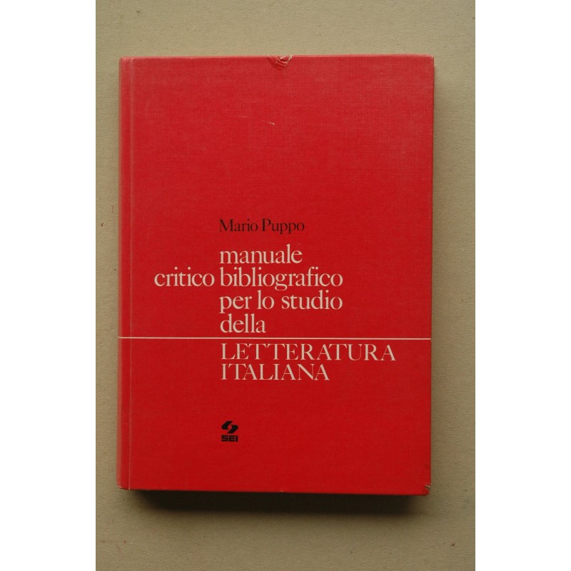 Manuale critico-bibliografico per los estudio della letteratura italiana
