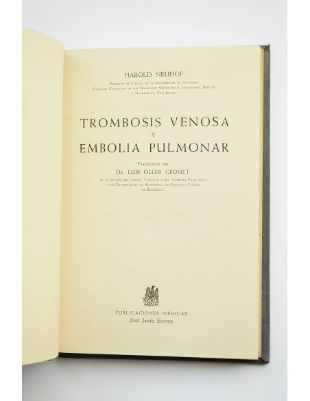 Trombosis venosa y embolia pulmonar