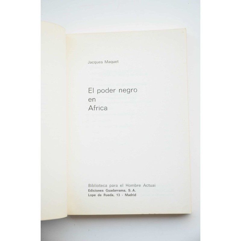 El poder negro en Africa