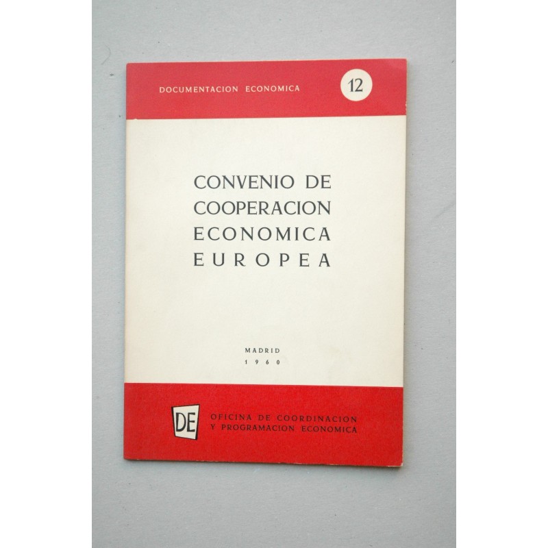 Convenio de cooperación económica europea