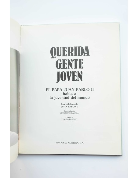 Querida gente joven : el Papa Juan Pablo II habla a la juventud del mundo