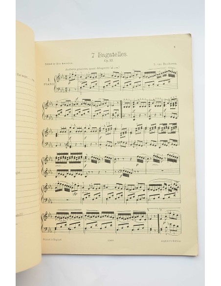 Bagatelles. Partitura musical