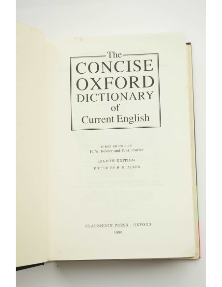 The Concise Oxford Dictionary of current english