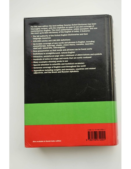 The Concise Oxford Dictionary of current english