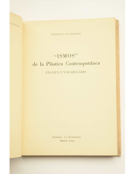 Ismos de las plástica contemporánea : exámen y vocabulario