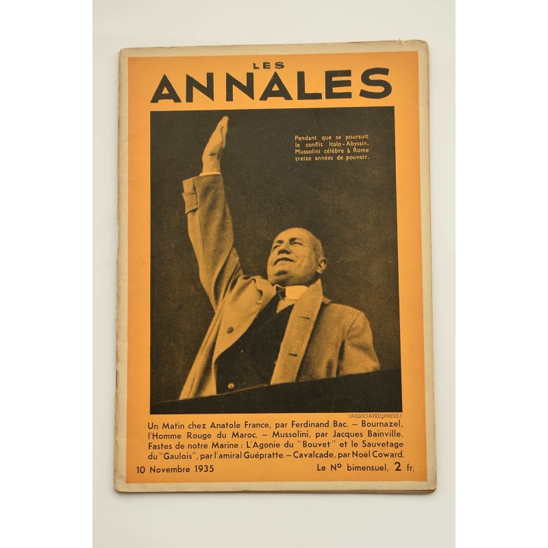 Les Annales Politiques Littéraires.-- 52º année, Nº 2542 (10 novembre 1935)