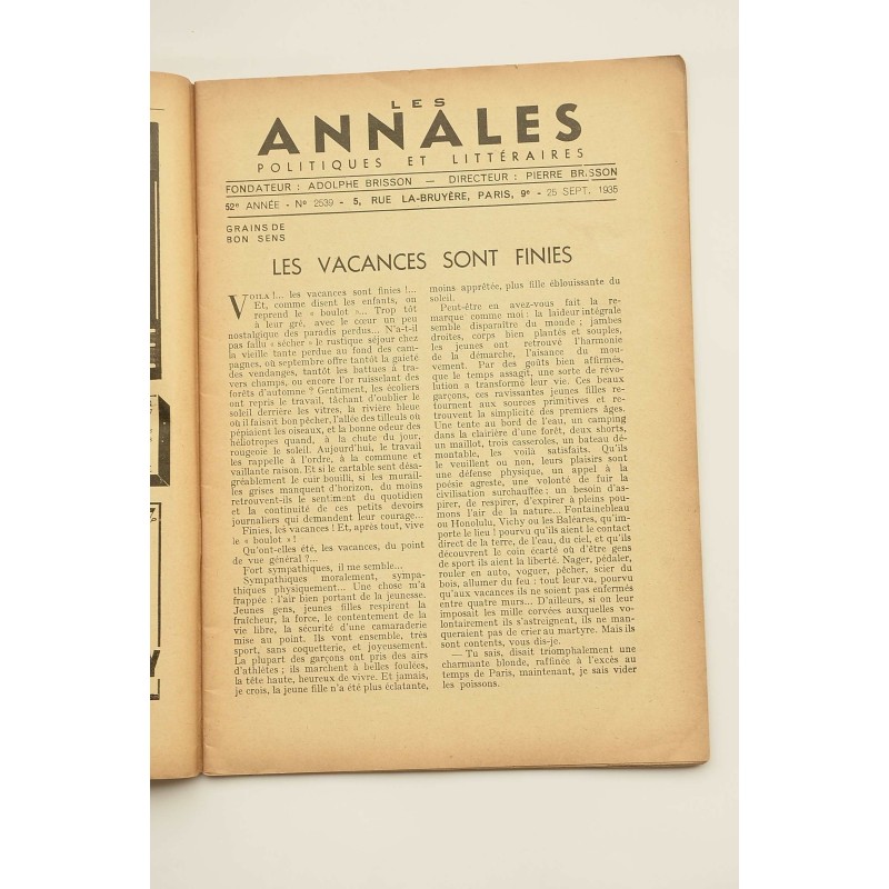 Les Annales Politiques Littéraires.-- 52º...