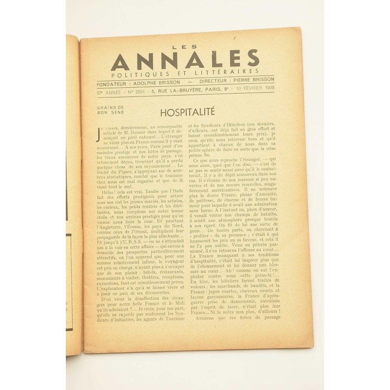 Les Annales Politiques Littéraires.-- 52º...
