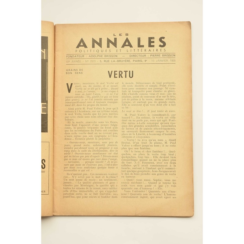 Les Annales Politiques Littéraires.-- 52º...