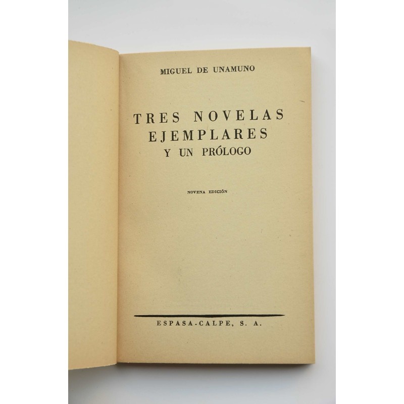 Tres novelas ejemplares y un prólogo