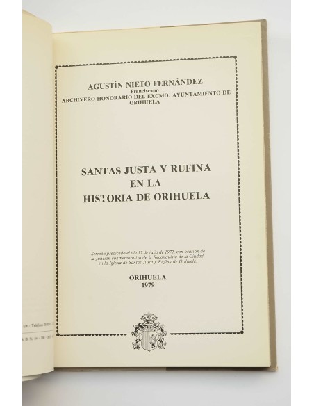 Santas Justa y Rufina en la historia de Orihuela