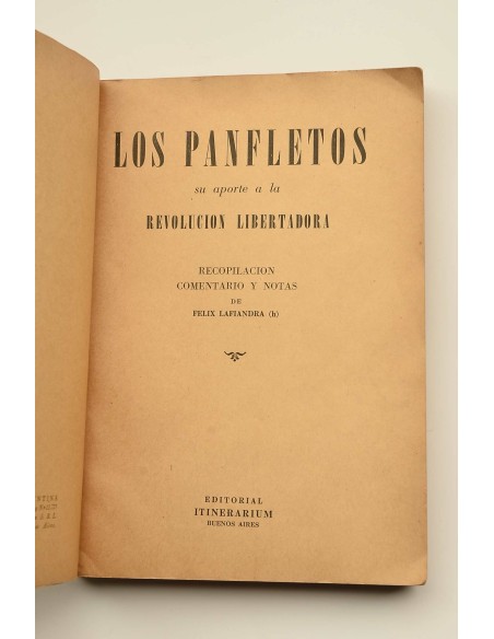 Los panfletos : su aporte a la Revolución Libertadora