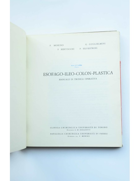 Esófago - Ileo - Colon - Plastica : manuale di tecnica operativa