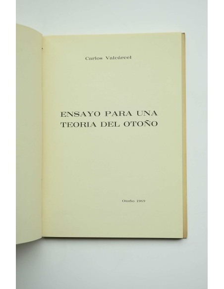Ensayo para una teoría del otoño